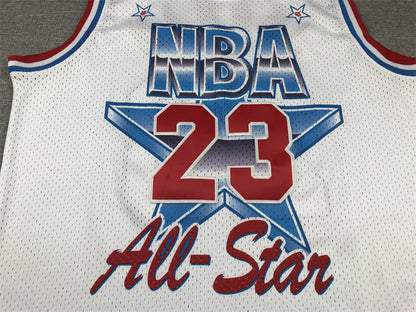Men's 91 All Star Chicago Bulls Michael Jordan White Hardwood Classics Swingman Jerseys