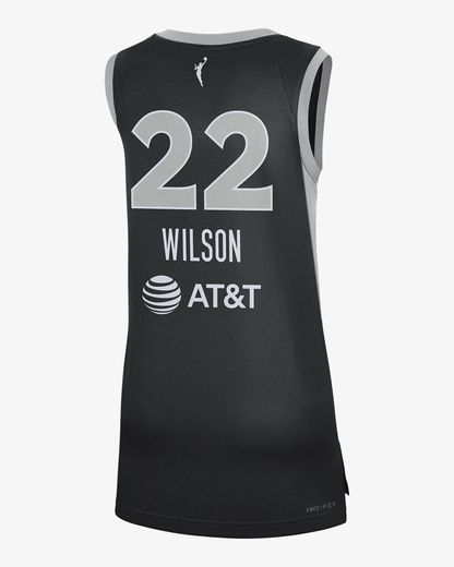Men's Las Vegas Aces A������������������������������������Ja Wilson #22 Black Player Jersey
