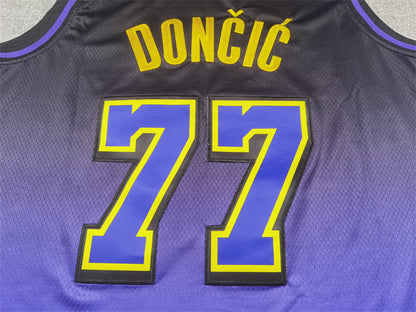 Men's Los Angeles Lakers Luka Doncic #77 Purple 2024/25 Swingman Player Jerseys - City Edition