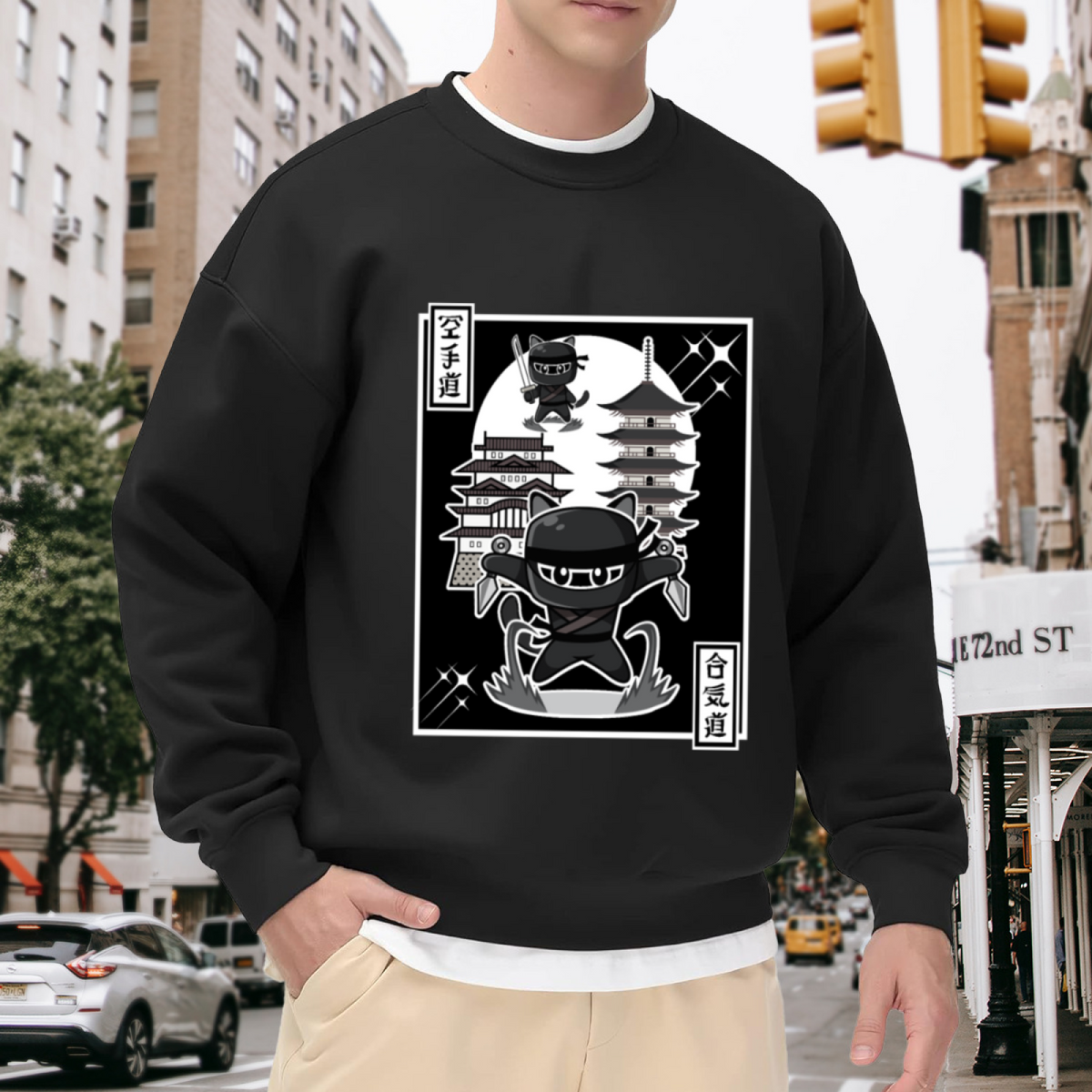 Sunset Mountain Wave Outdoor Adventure Nature Crewneck Sweatshirt
