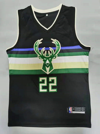 Men's Milwaukee Bucks Khris Middleton Black 2021 NBA Finals Champions Jerseys