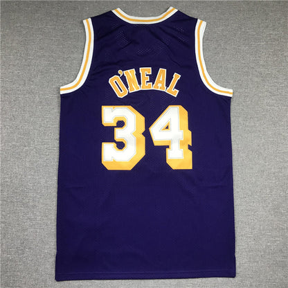 Men's Los Angeles Lakers Shaquille O'Neal #34 Purple 1996-97 Classics Jerseys
