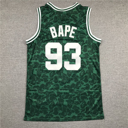 Men's Boston Celtics Bape Mitchell & Ness #93 NBA Green Player Jerseys