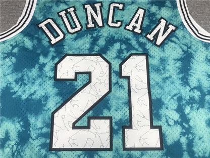 Men's San Antonio Spurs Tim Duncan #21 Blue Galaxy Swingman Jerseys
