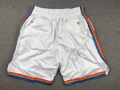Men's Oklahoma City Thunder White Association Edition Pocket Shorts1