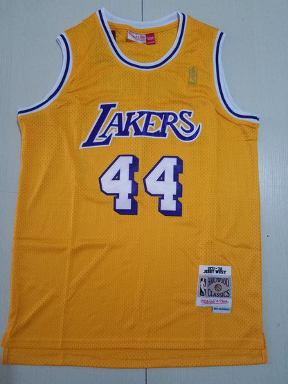 Men's Los Angeles Lakers Jerry West Gold Big & Tall Hardwood Classics Jerseys