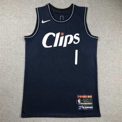 Men's LA Clippers James Harden #1 Navy 2023/24 Swingman Jerseys - City Edition