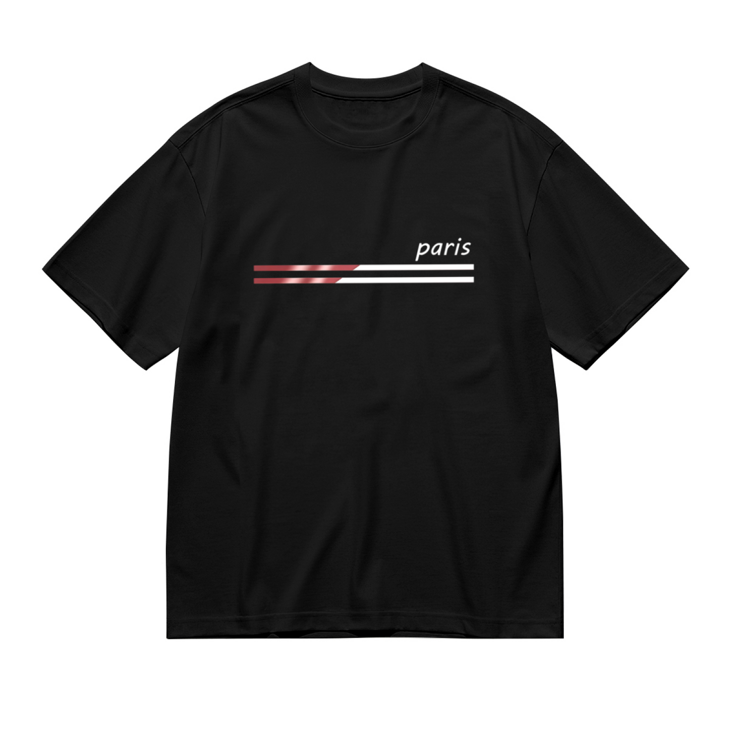 Premium Gold Metall Line Paris Casual T-Shirt