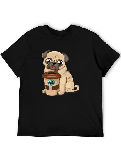 Pug Coffee Lover Graphic T-Shirt