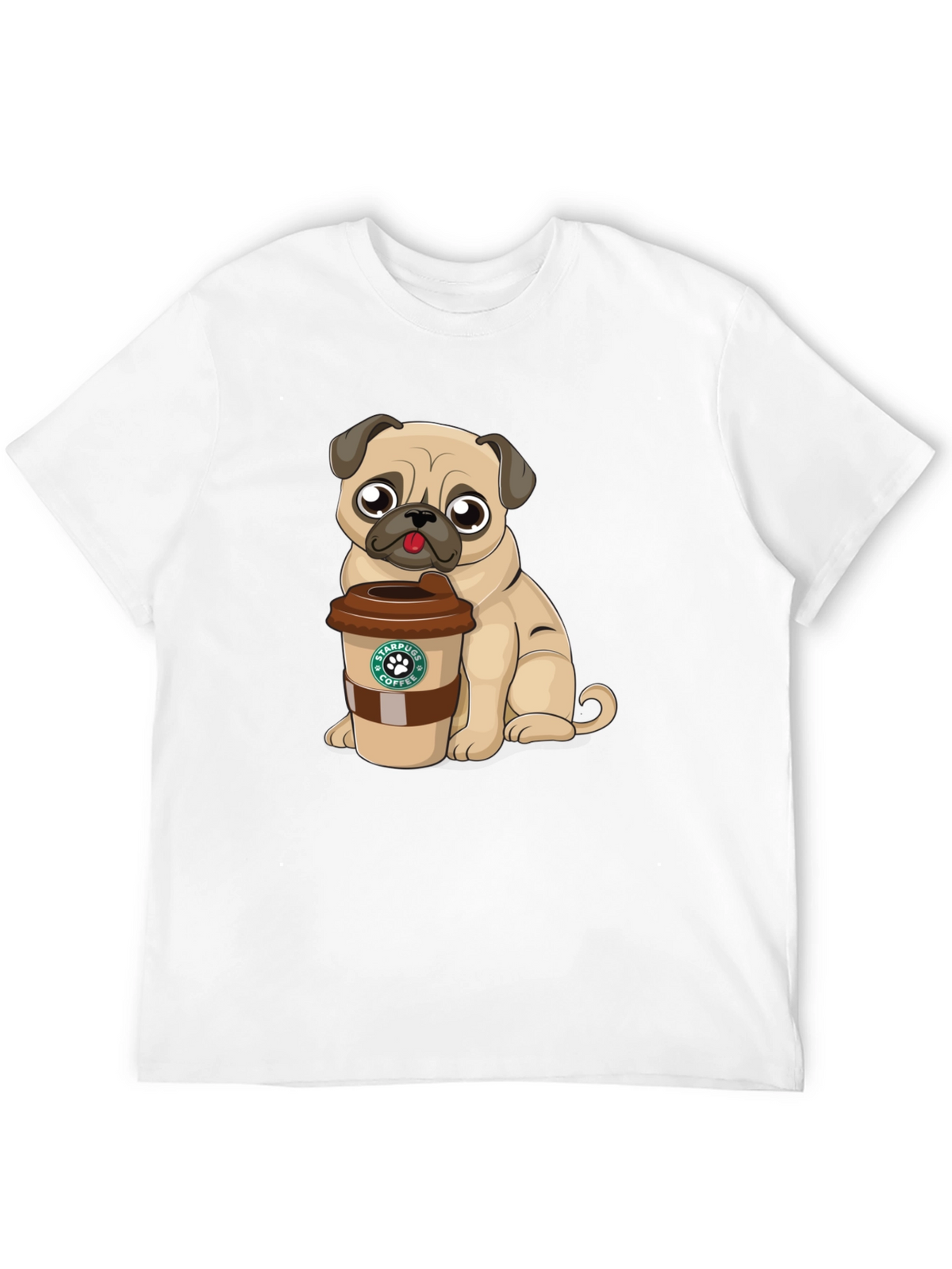 Pug Coffee Lover Graphic T-Shirt