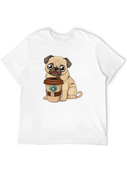 Pug Coffee Lover Graphic T-Shirt