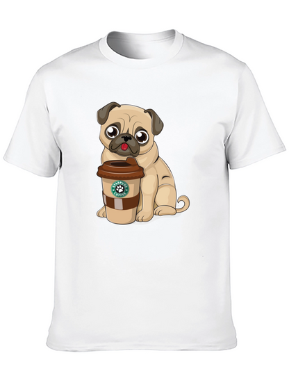 Pug Coffee Lover Graphic T-Shirt