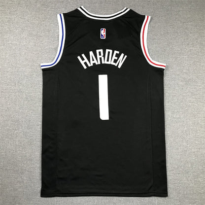 Men's LA Clippers James Harden #1 Black 2022/23 Swingman Jerseys - City Edition