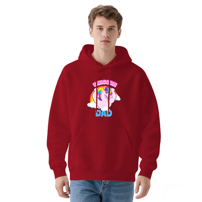 Muscular Unicorn Dad Funny Rainbow Hoodie