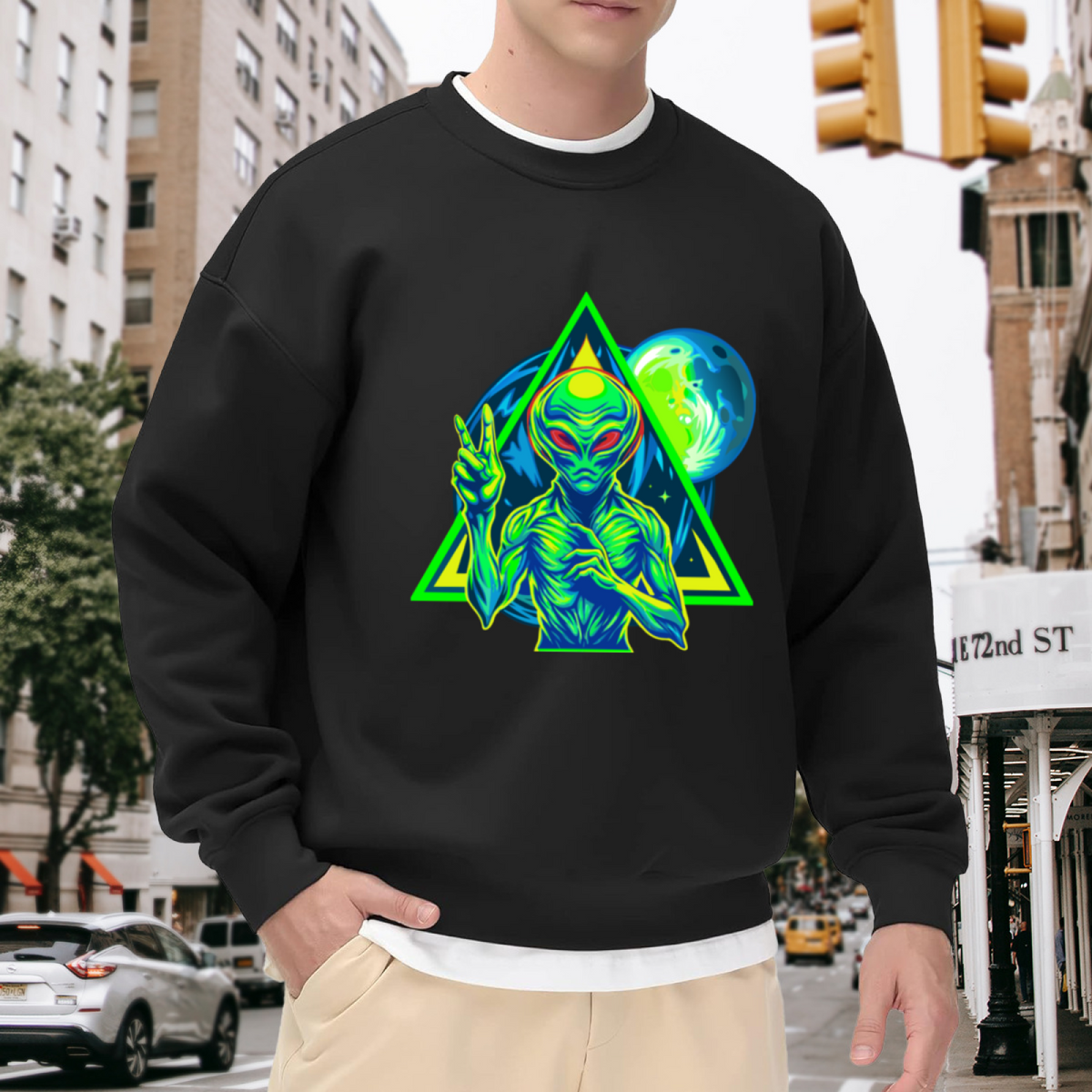 Funny Hot?Dog Meme Humorous Casual Crewneck Sweatshirt