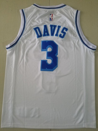 Men's Los Angeles Lakers Anthony Davis White #3 Swingman Jerseys