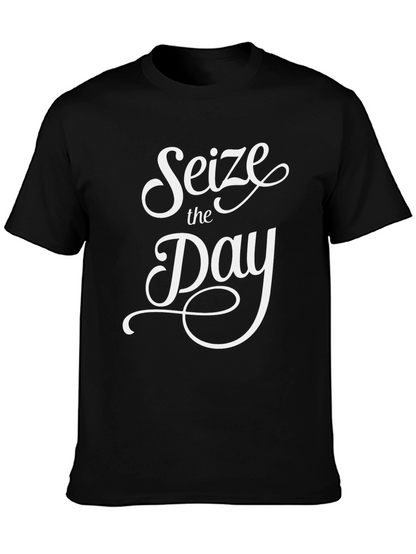 Seize the Day Black Graphic Tee