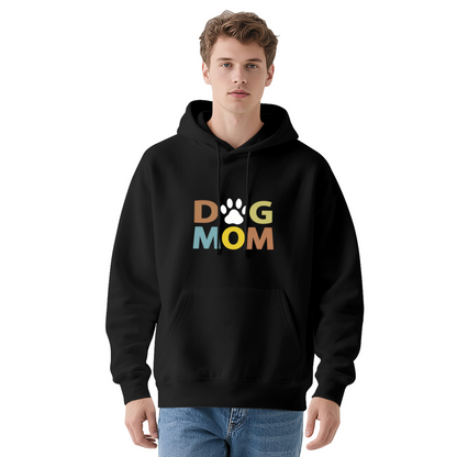 Dog Mom Paw Print Cute Pet Lover Graphic Hoodie