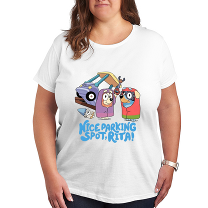 Nice Parking Spot Rita Bluey Grannies Fan Tee