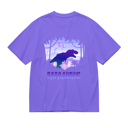 Papaaurus Dinosaur Father's Day Purple Graphic Tee