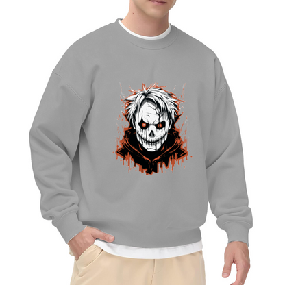 Scary Skull Anime Horror Style Crewneck Sweatshirt