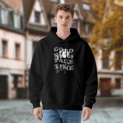 Vintage Rose Art Good Things Take Time Hoodie