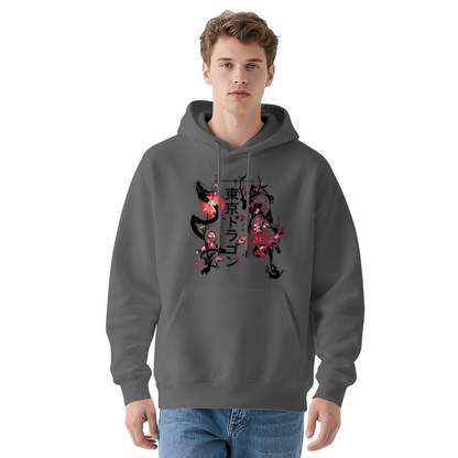 Tokyo Dragon Sakura Japanese Aesthetic Art?Print Fashion Hoodie