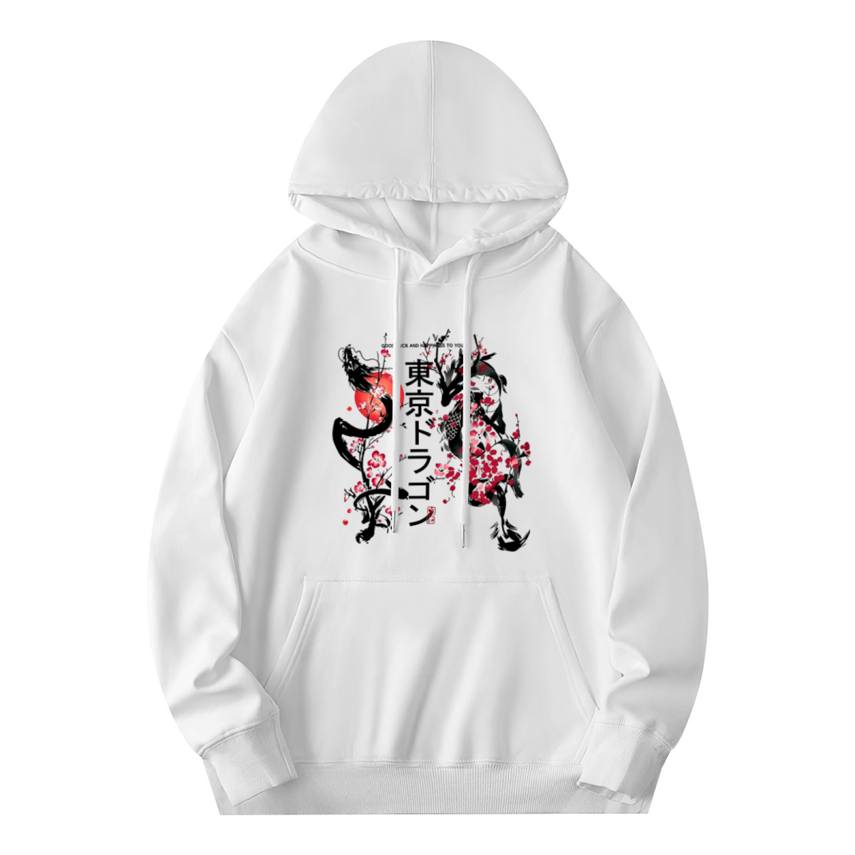 Tokyo Dragon Sakura Japanese Aesthetic Art?Print Fashion Hoodie
