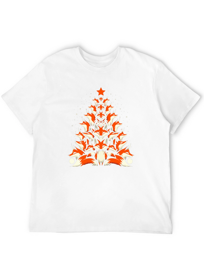 Fox Christmas Tree T-Shirt - Holiday Novelty Tee