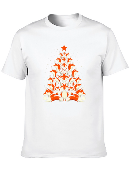 Fox Christmas Tree T-Shirt - Holiday Novelty Tee