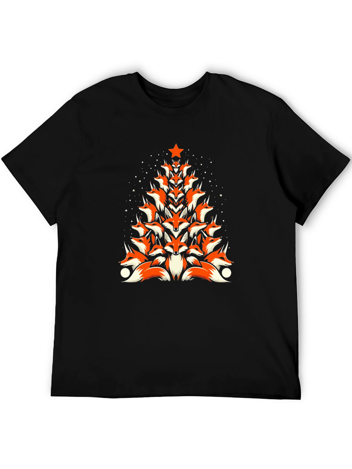 Fox Christmas Tree T-Shirt - Holiday Novelty Tee