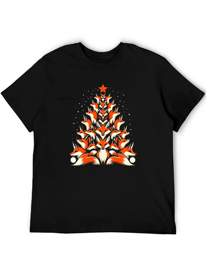 Fox Christmas Tree T-Shirt - Holiday Novelty Tee