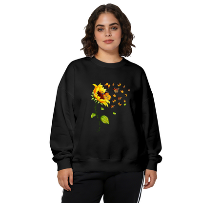 Sunflower And Butterfly You Are My Sunshine Graphic Crewneck Sweatshirt