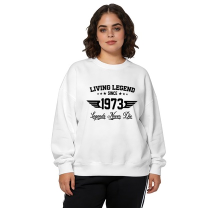 Living Legend 1973 Vintage Wing Design Crewneck Sweatshirt
