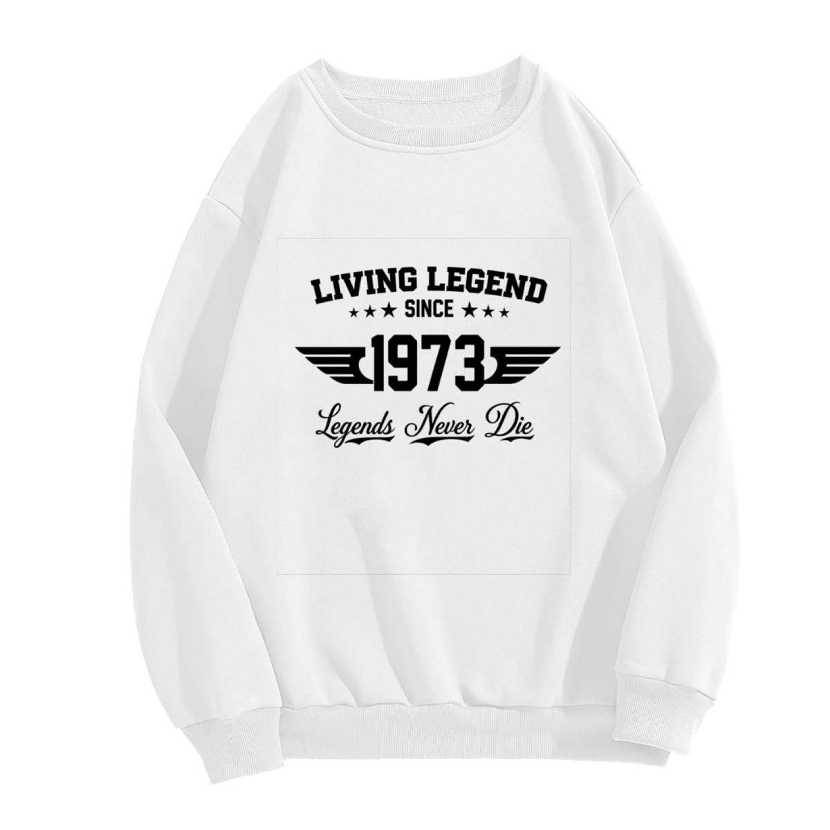 Living Legend 1973 Vintage Wing Design Crewneck Sweatshirt
