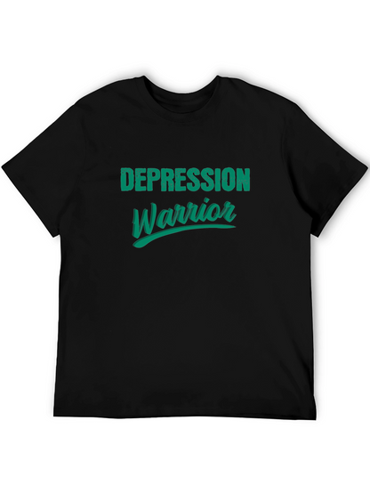 Depression Warrior Graphic Tee - Black
