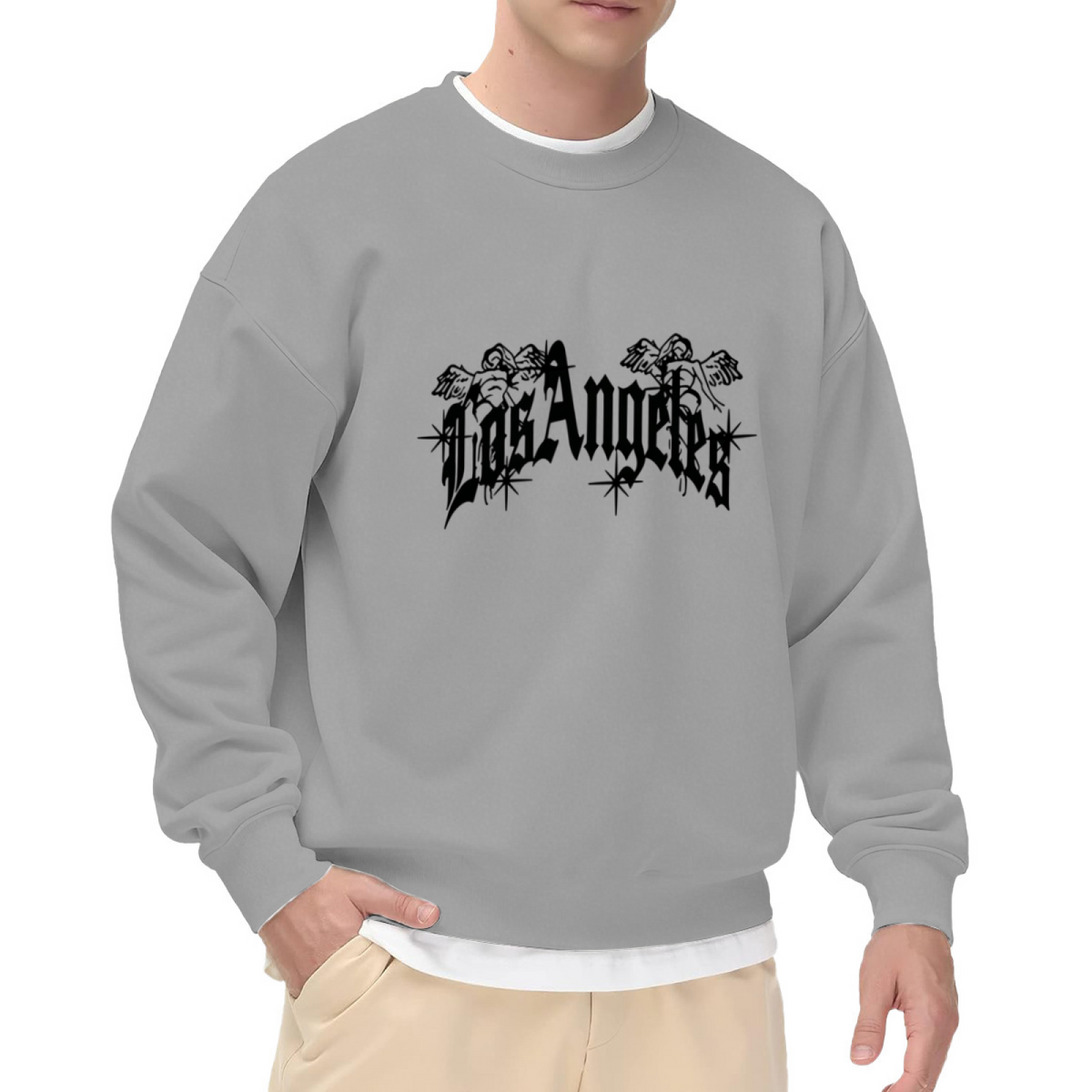 Angel Star Los Angeles Gothic Letter Sweatshirt