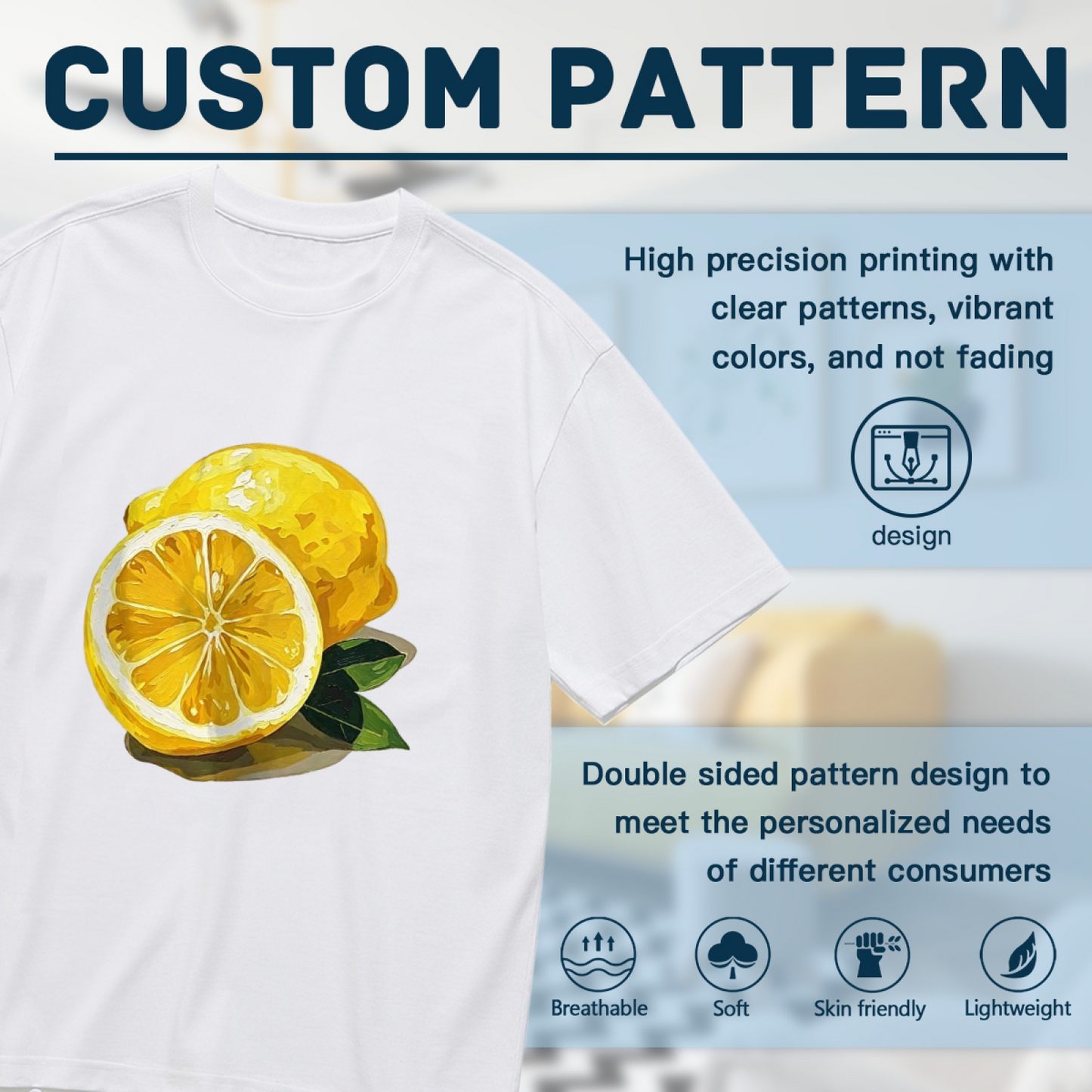 Zesty Hand-Painted Lemon Summer Plus Size Tee