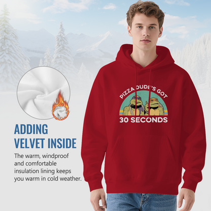 Pizza Dude¡¯s Got 30 Seconds Retro Turtle Cartoon Hoodie, Nostalgic Cozy Casual Hoodie