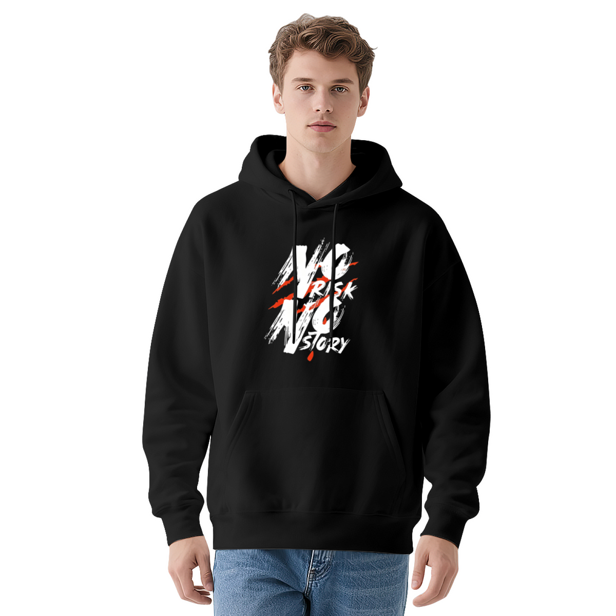 No Risk No Story Street?Graffiti Black Hoodie
