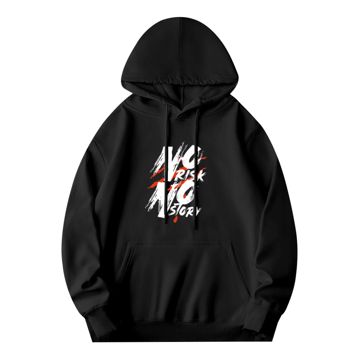 No Risk No Story Street?Graffiti Black Hoodie