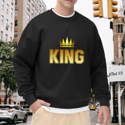 Golden Crown KING Bold Print Crew Sweatshirt