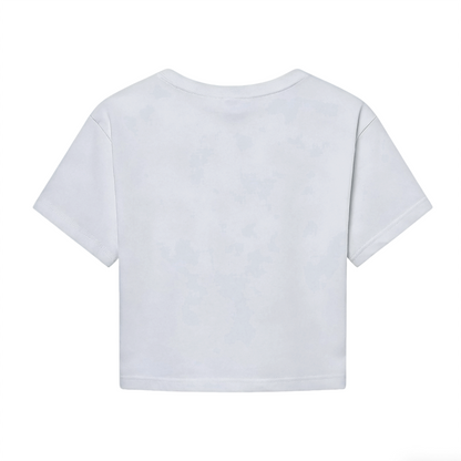 11:11 Make A Wish Manifest Aesthetic Grey Crop Tee