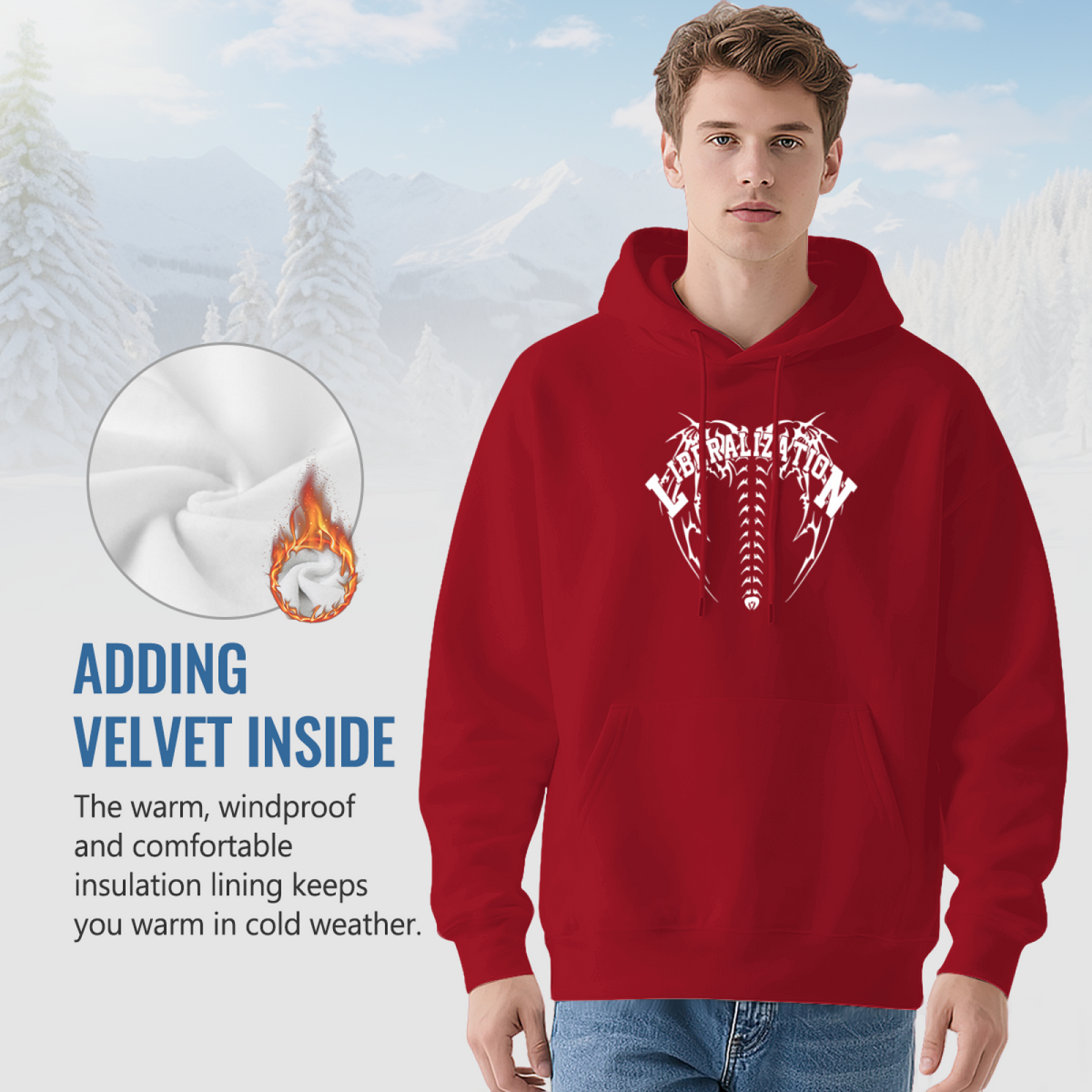 Liberalization Gothic Skull Art Statement Hoodie