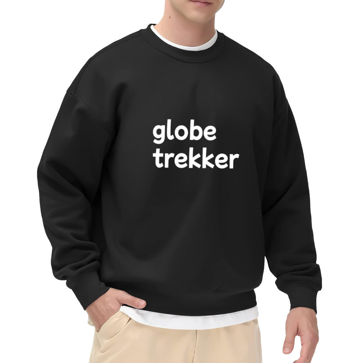 Globe Trekker Simple Letter Crew Top