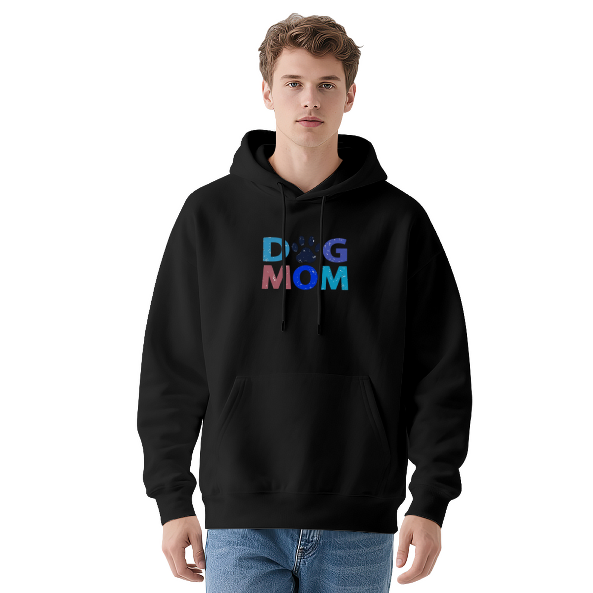Colorful Dog Mom Pet Lover Casual Hoodie