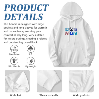 Colorful Dog Mom Pet Lover Casual Hoodie