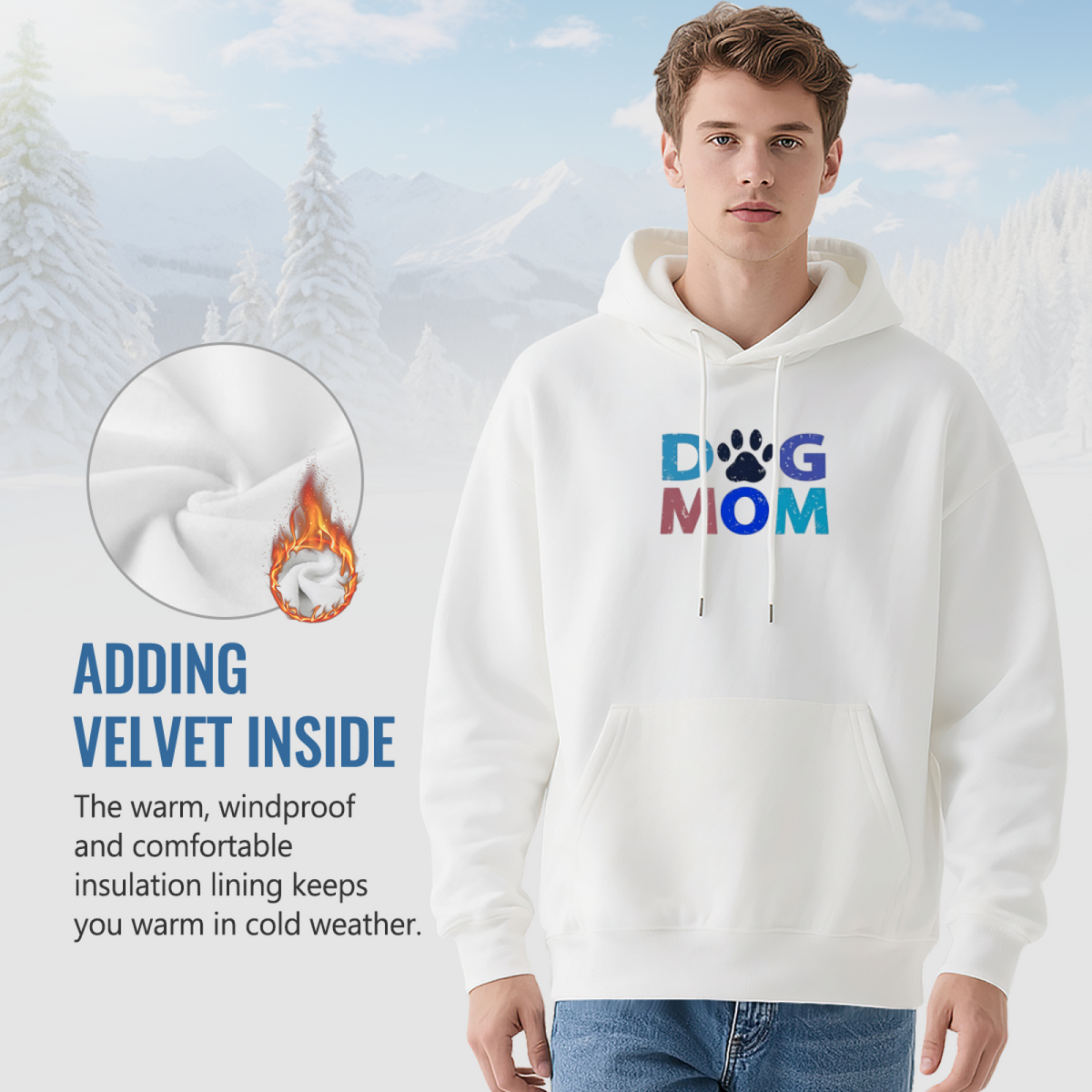 Colorful Dog Mom Pet Lover Casual Hoodie