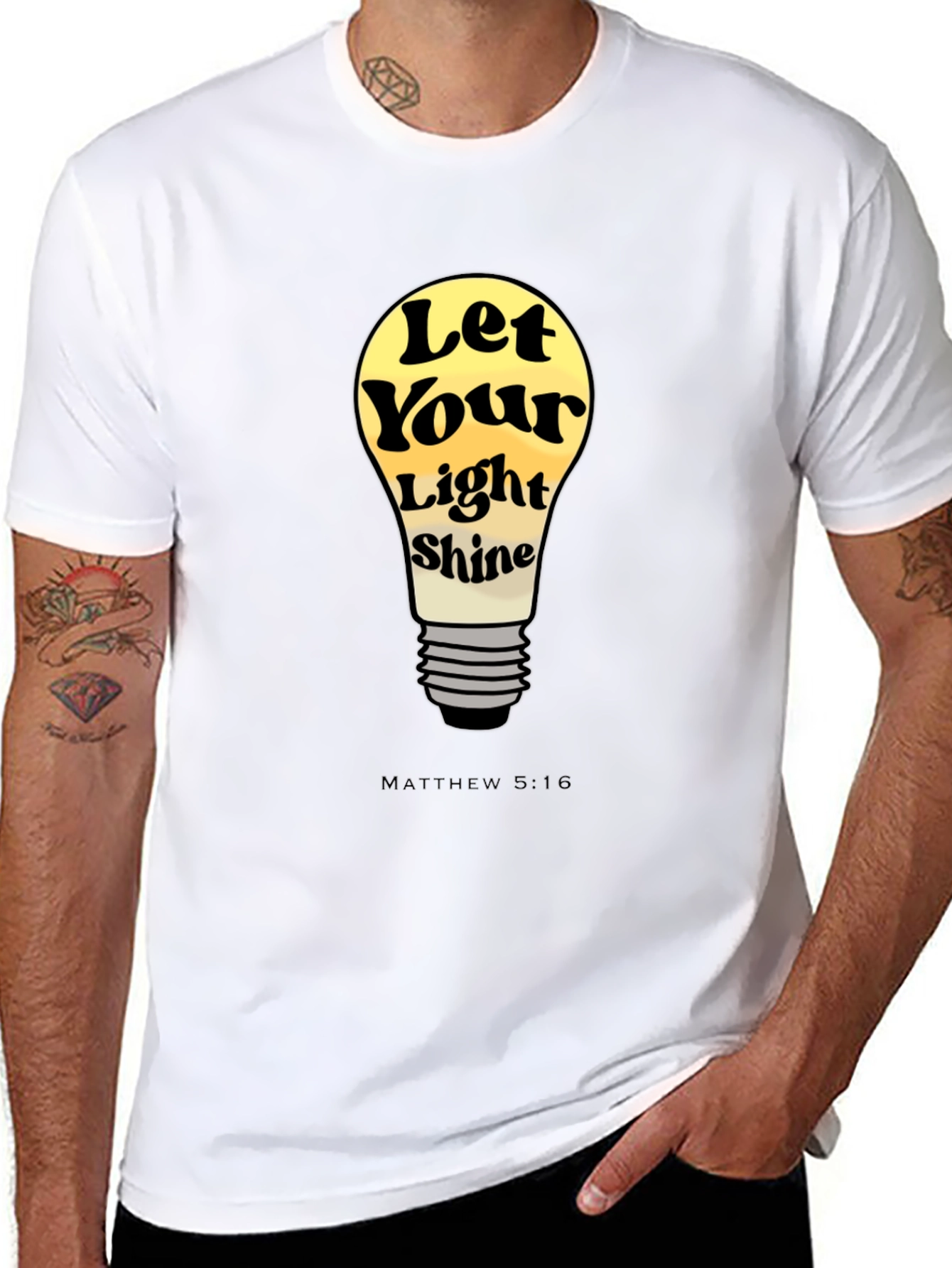Let Your Light Shine T-Shirt - Matthew 5:16