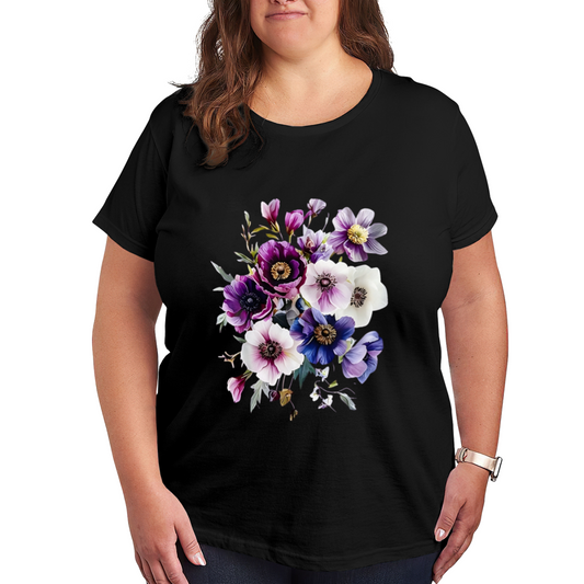 Edgy Minimal Black Spider Silhouette Graphic Tee